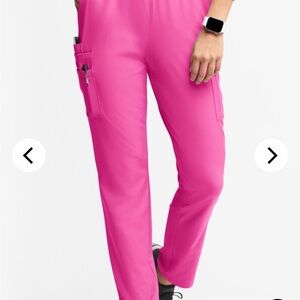 Vibrant Pink Women's Straight Leg Scrub Pants
